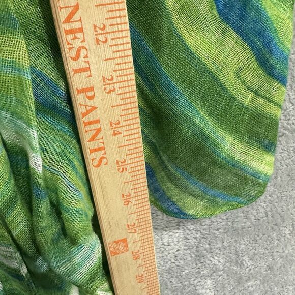 Jones New York Open Front Cardigan Long Sleeve Women M Green Exotic Linen - Picture 6 of 7